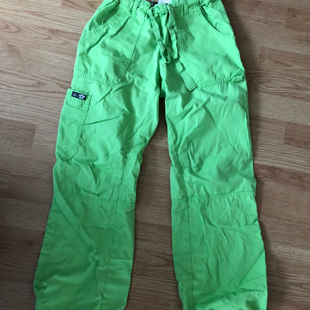 Koi lime green Scrub pants xs reg length